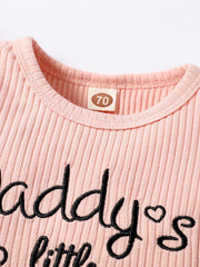 3pc Baby's Daddy's Girl Butterfly Bodysuit & Pants & Headband Set