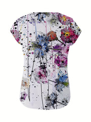 Floral Print V-Neck Tank Top for Women