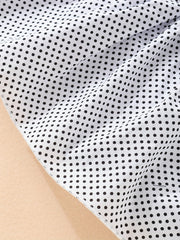 3pcs Baby Girls Lace Off shoulder Tops Polka Dot Skirt Hat Summer Clothes Sets