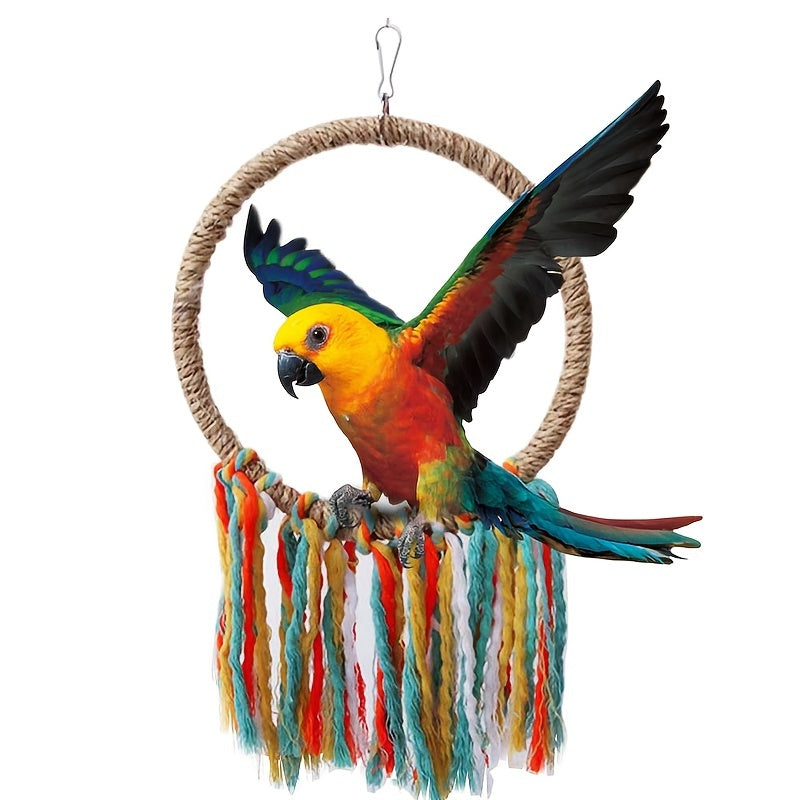 Bird Chewing Rope Toy Parrot Glider Bite Bridge Cockatiels Training