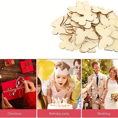 20pcs Wooden Butterfly Craft Blanks Natural Hollow Out Shape Wooden Butterfly