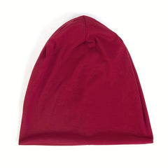 Solid Beanie Polyester Men Women Unisex Beanies Cap Casual Beanie Hats