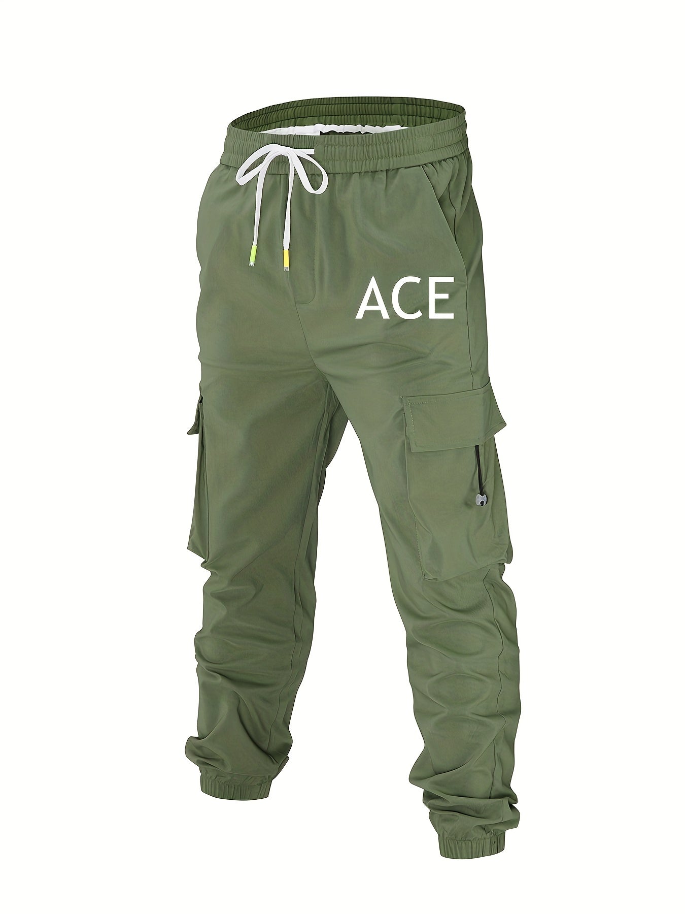 ACE Cotton Cargo Pants Men's Casual Drawstring Joggers