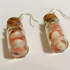Funny Eyeball Earrings in Glass Bottle Halloween Gift