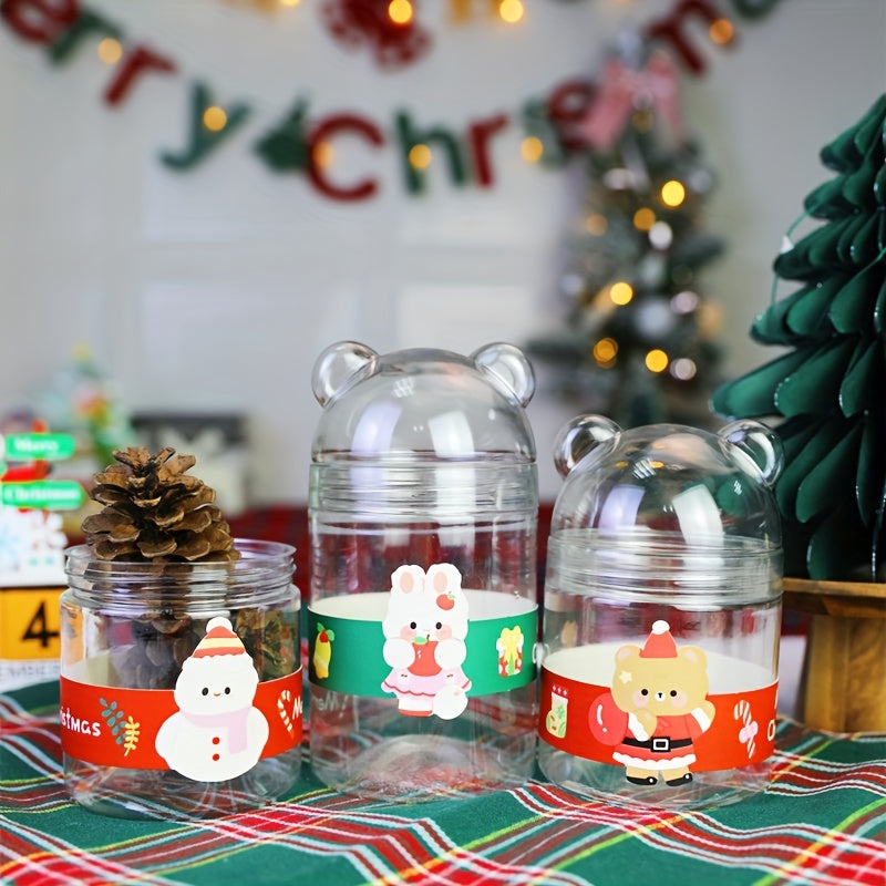 11pcs Xmas Edge Insert Stickers Cupcake Decor Self-adhesive Cup Covers