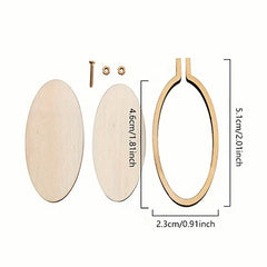 Wooden Mini Embroidery Bandage Jewelry Cross Stitch Frame DIY
