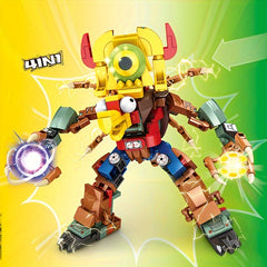418pcs Halloween Building Blocks Toy Kit - Zombie Mecha Shape Shifting Toys