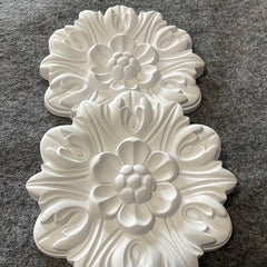 Polyurethane Decorative Flowers Lightweight Carved Wall Decoration Flowers