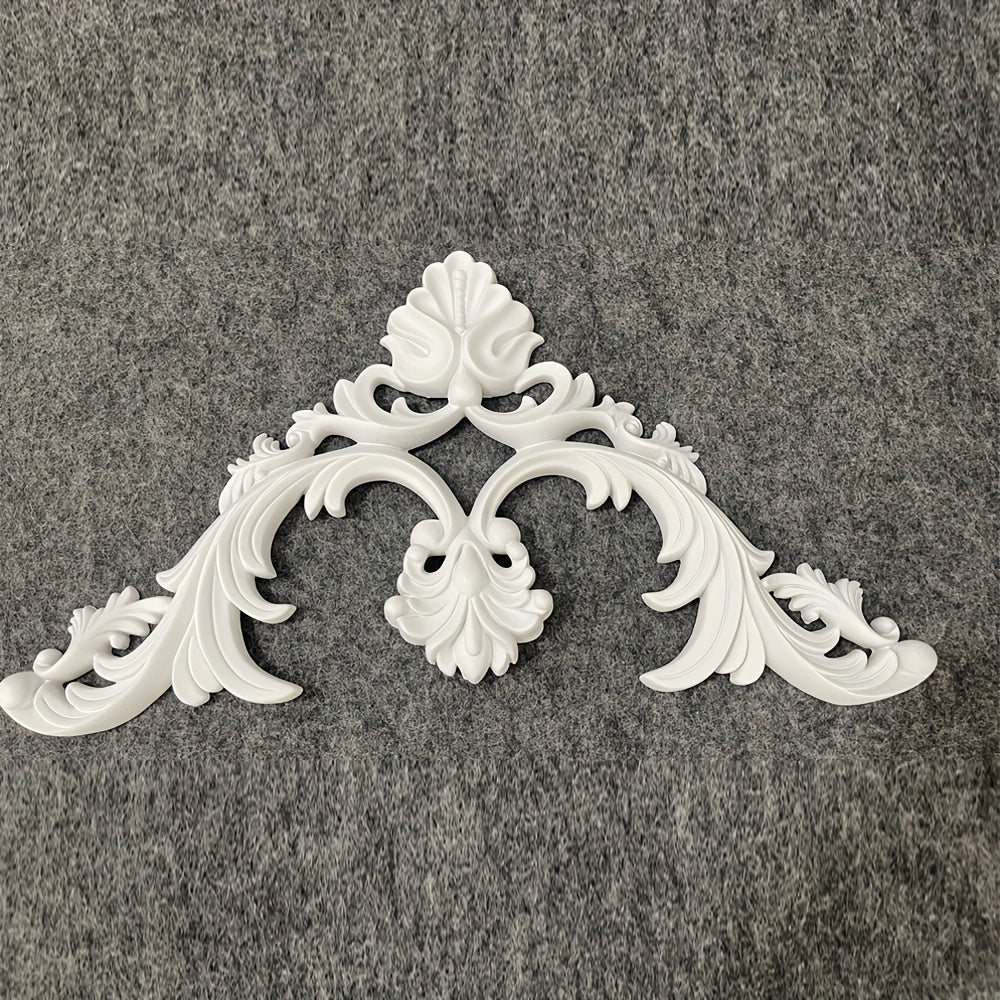 PU Curved Angle Flower Ceiling Decal Gypsum Border Furniture Ornament
