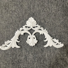 PU Curved Angle Flower Ceiling Decal Gypsum Border Furniture Ornament