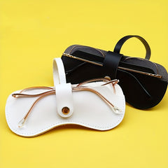 Stitch Detail Glasses Cover Snap Button Sunglasses Reading Glasses Bag