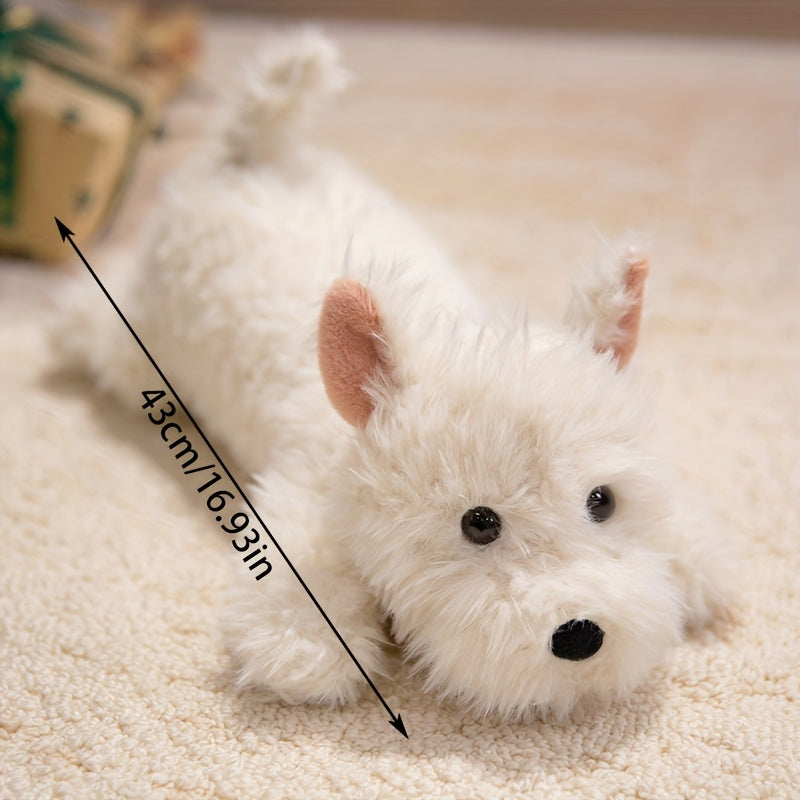 16.93In Cartoon Westie Dog Plush Toy - Home Decor & Gift