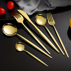 16pcs Stainless Steel Portuguese Dinnerware Set - Dining Flatware Set