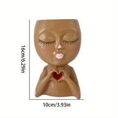Creative Doll Flower Pot Personality Ornament Resin Flower Pot