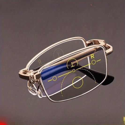 Foldable Reading Glasses Anti Light 1.0-4.0 Reading Glasses Women Men Case