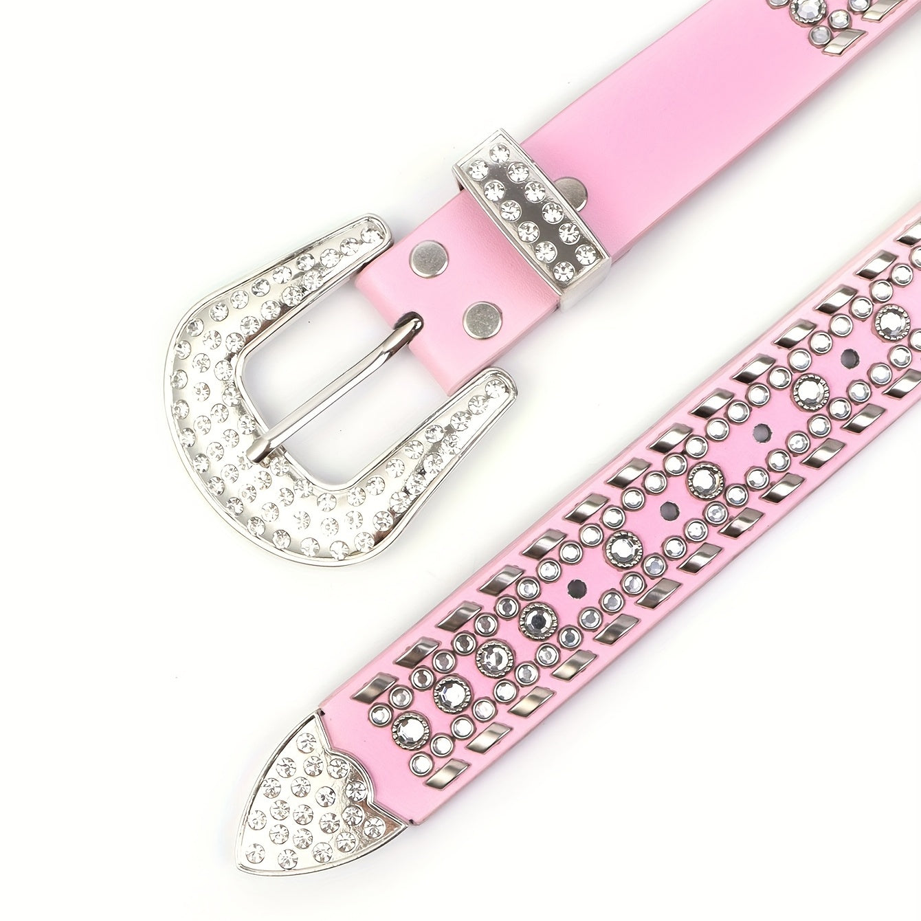 Kids Rhinestone Western Belt Girls Boys Cowgirl Inlaid Diamond Leather