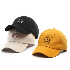 Men's Smile Face Baseball Cap Embroidery Sunscreen Hat Adjustable Light Weight
