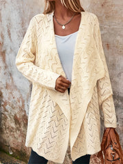 Eyelet Embroidered Long Sleeve Cardigan