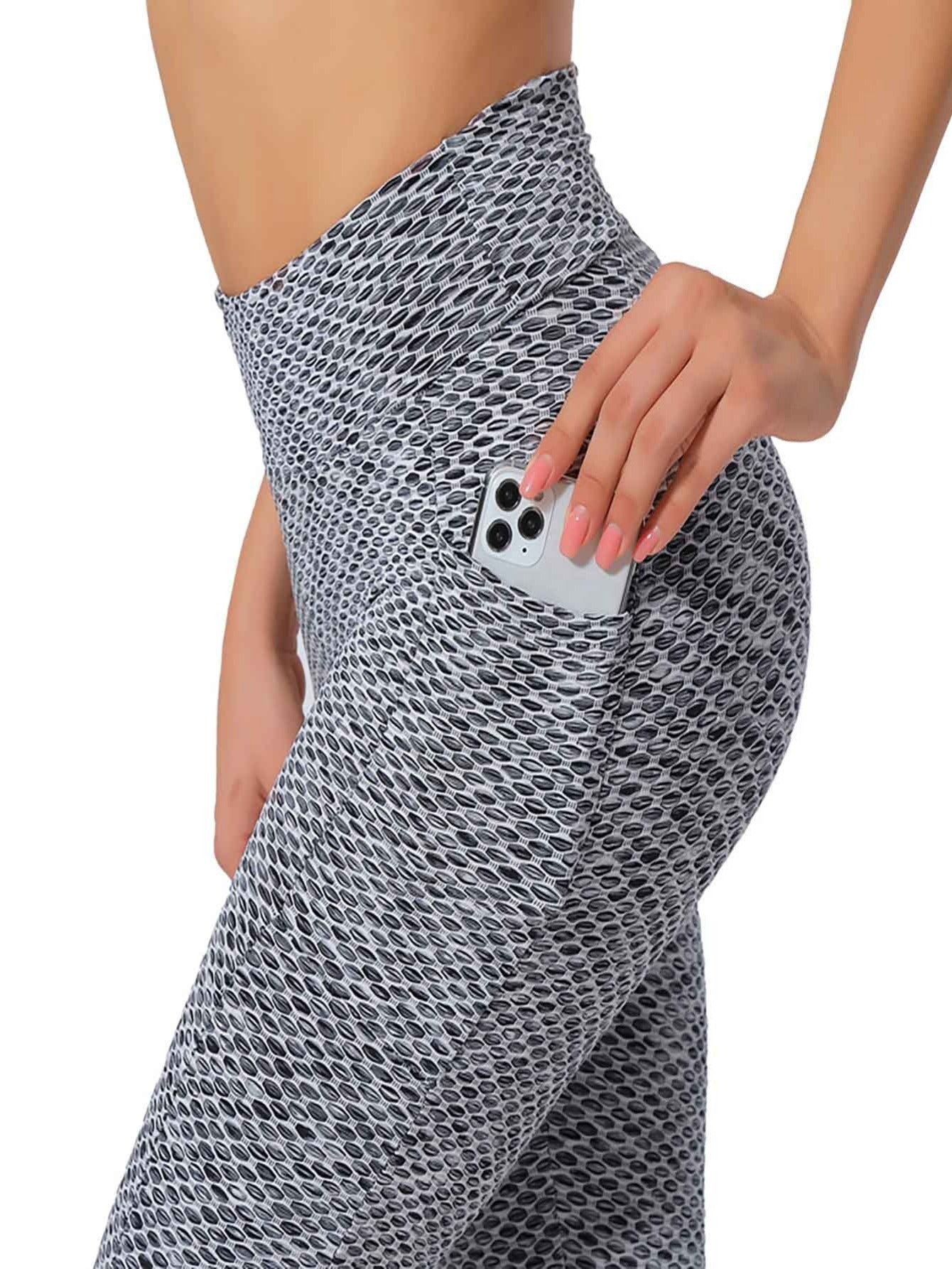 Women's Ribbed Honeycomb Butt Lifting Leggings