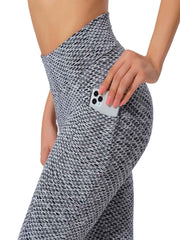 Women's Ribbed Honeycomb Butt Lifting Leggings