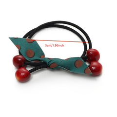 5pcs Cherry Hair Tie Ponytail Holders for Girls