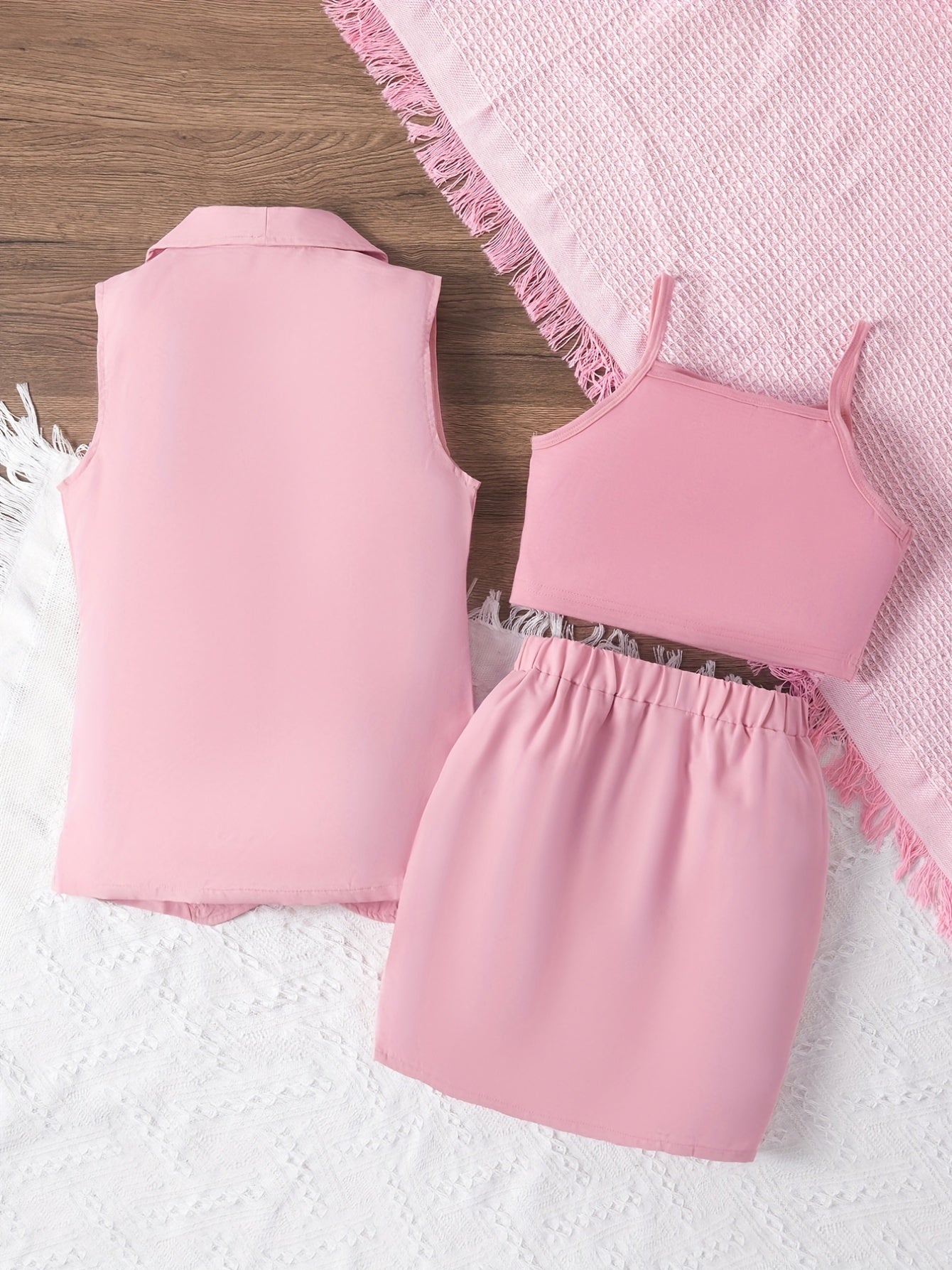 Toddler Girls Business Style Dress Three piece Set