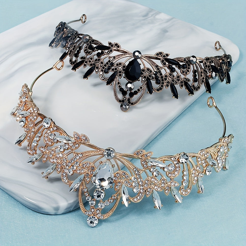 Retro Court Style Crown Gauze Headwear Hair Hoop
