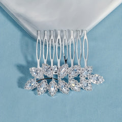 Rhinestone Alloy Hair Comb Head Jewelry for Prom Birthday Party