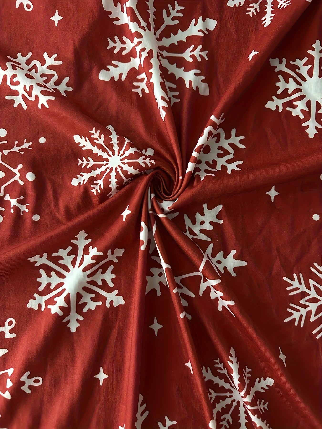 Women's Snowflake Print Long Sleeve Mini Dress With Pockets
