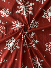 Women's Snowflake Print Long Sleeve Mini Dress With Pockets