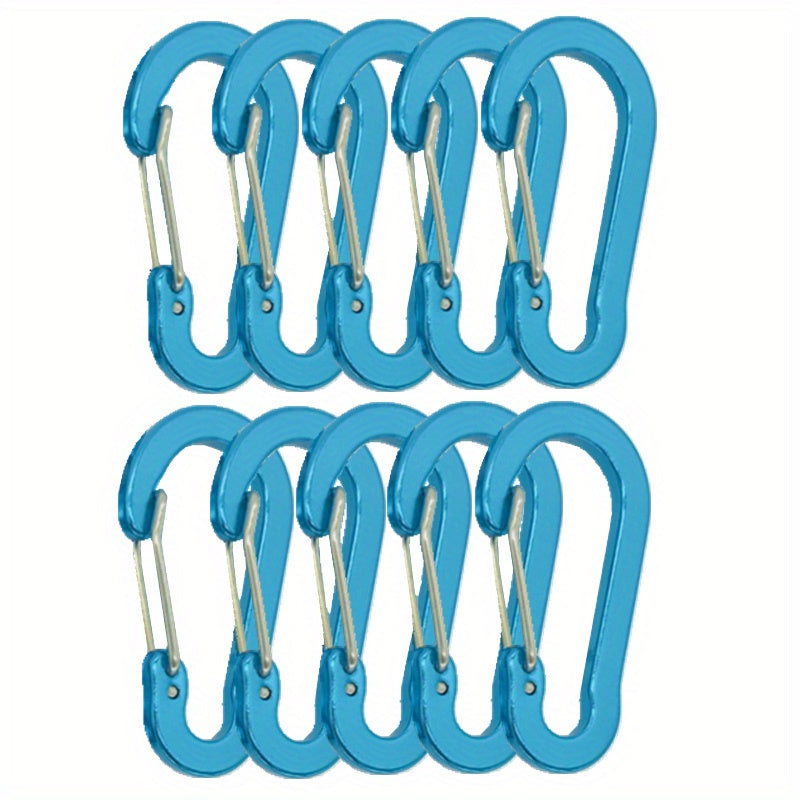 10pcs Spring Buckle Small Carabiners for Outdoor Camping Fishing Climbing