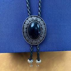 Polish Rose Stone Tie Buckle Vintage Necktie For Men