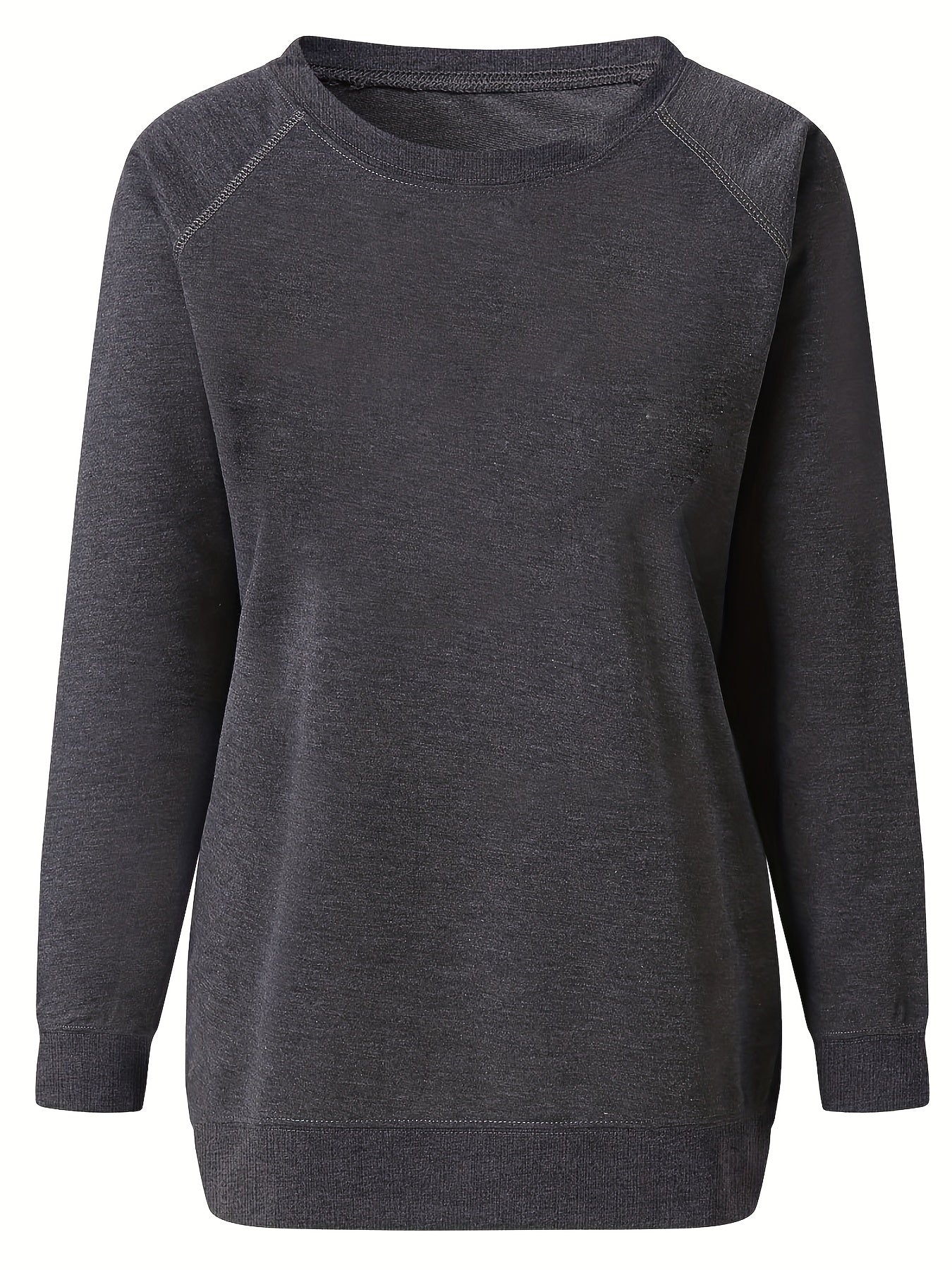 Raglan Neck Pullover Sweatshirt Long Sleeve for Women