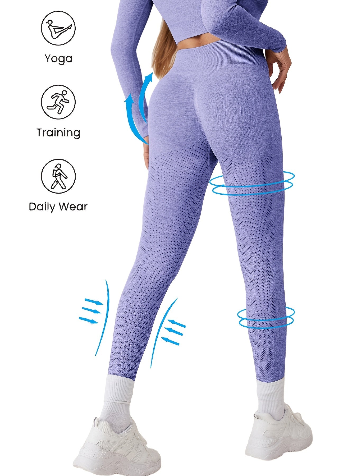Solid Yoga Leggings Seamless Runing Fitness Workout Tight Pants