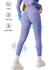 Solid Yoga Leggings Seamless Runing Fitness Workout Tight Pants