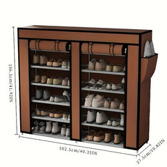 Large Capacity Shoe Rack With Dust Proof Curtain