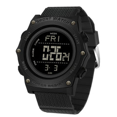 SANDA Sport Digital Watch 5ATM Luminous Display Stopwatch Alarm TPU Strap
