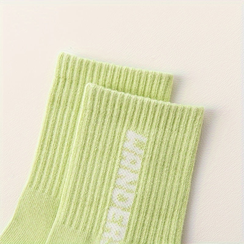 5 Pairs Kids Hiking Socks Outdoor Sports Socks, Ages 8-12