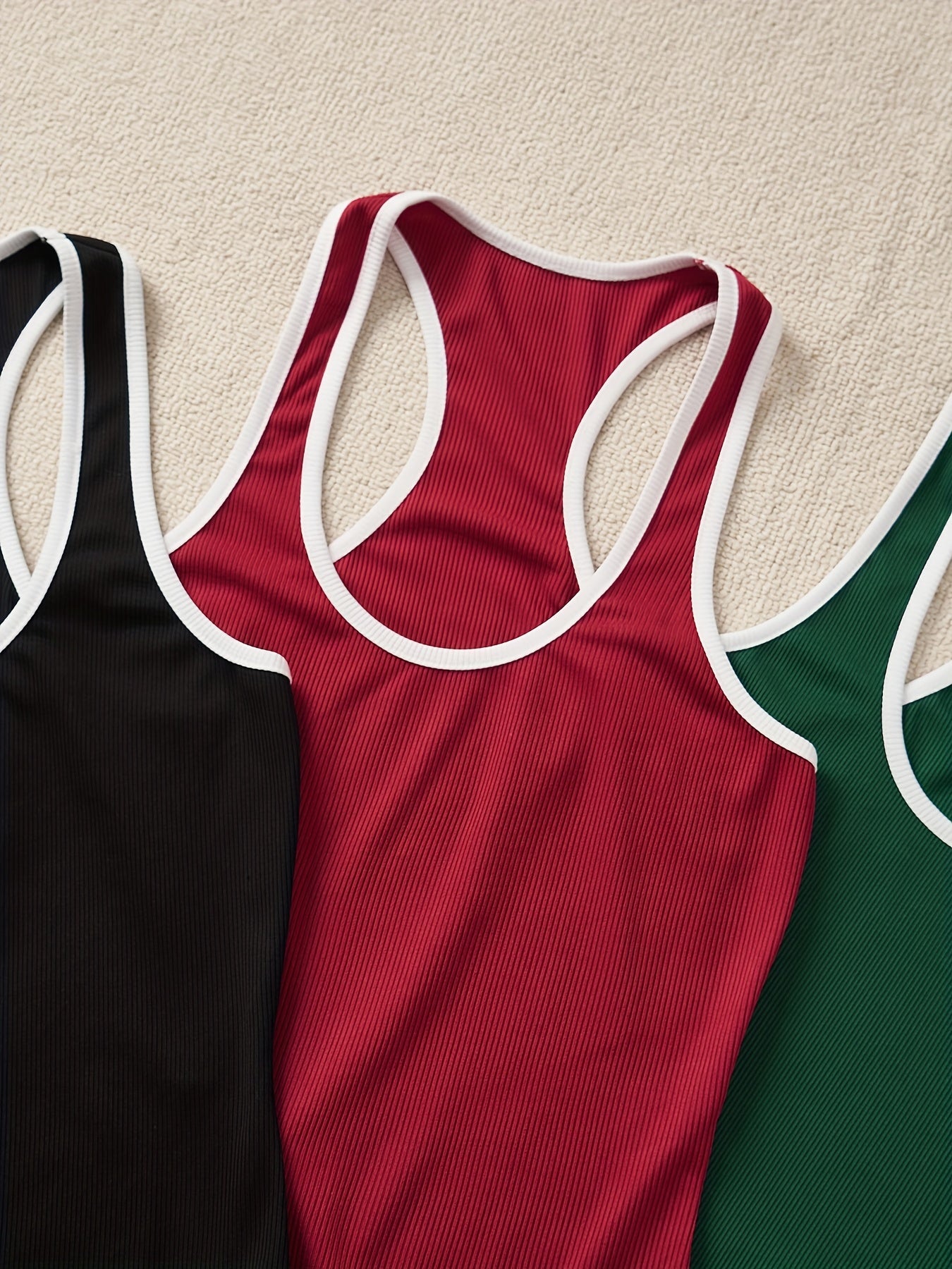 Ribbed Knit Cami Bodysuit 3 Pack