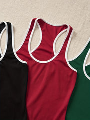 Ribbed Knit Cami Bodysuit 3 Pack