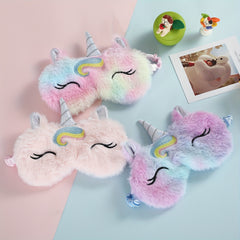 Unicorn Plush Eye Mask Embroidery Creative Girls Eye Mask