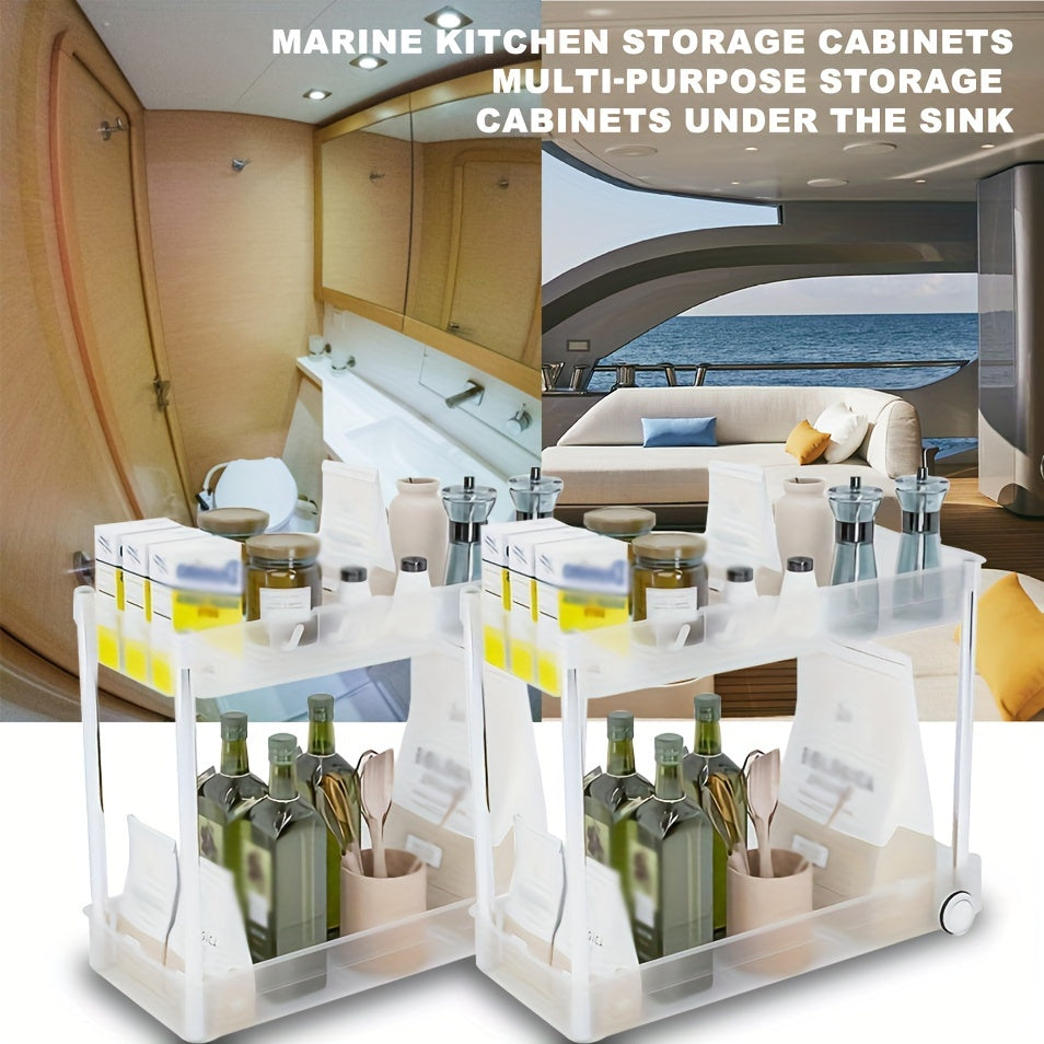 Under Sink Organizer Storage Rack With Wheels Sliding Storage Rack