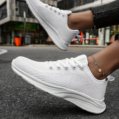 Women's Mesh Sneakers Low Top Lace Up Shoes