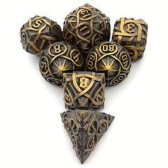 7pcs Maze Dice Mini Metal Solid Dice Game Punishment Drinking Fun Dice