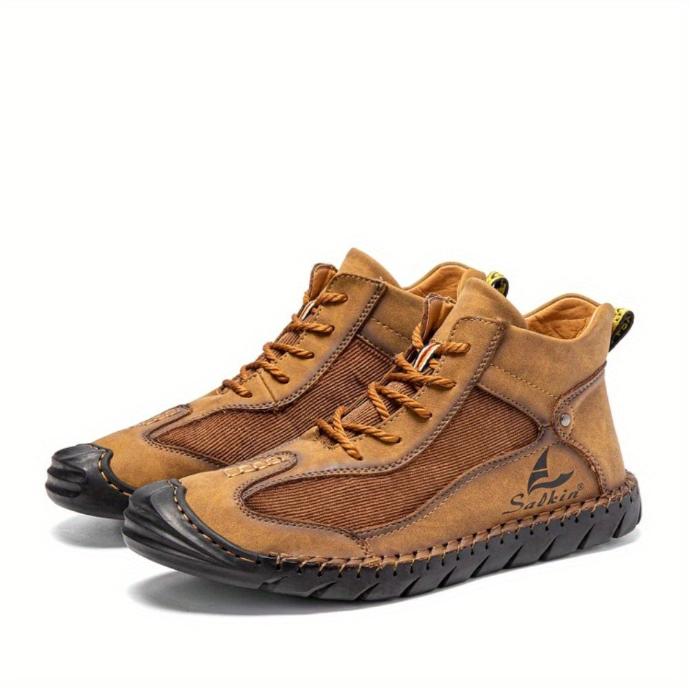 Men's High Top Chukka Boots Outdoor Non Slip Lace Up Boots