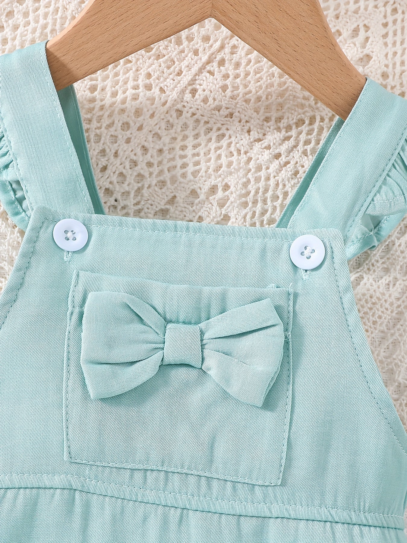 Baby Girls Square Neck Bow Cami Dress