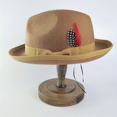 British Tweed Hat Mens Autumn Winter Retro French Hat Flat Brim Jazz Hat