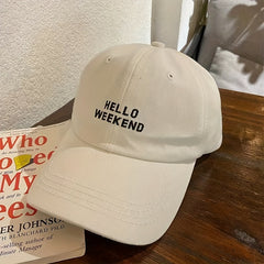 Hipster Letter Baseball Cap Wide Eaves Sun Protection Cap