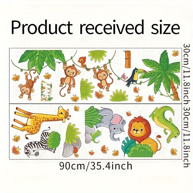 Cartoon Animal Park Monkey Giraffe Wall Stickers Decorative Wall Stickers