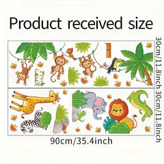 Cartoon Animal Park Monkey Giraffe Wall Stickers Decorative Wall Stickers